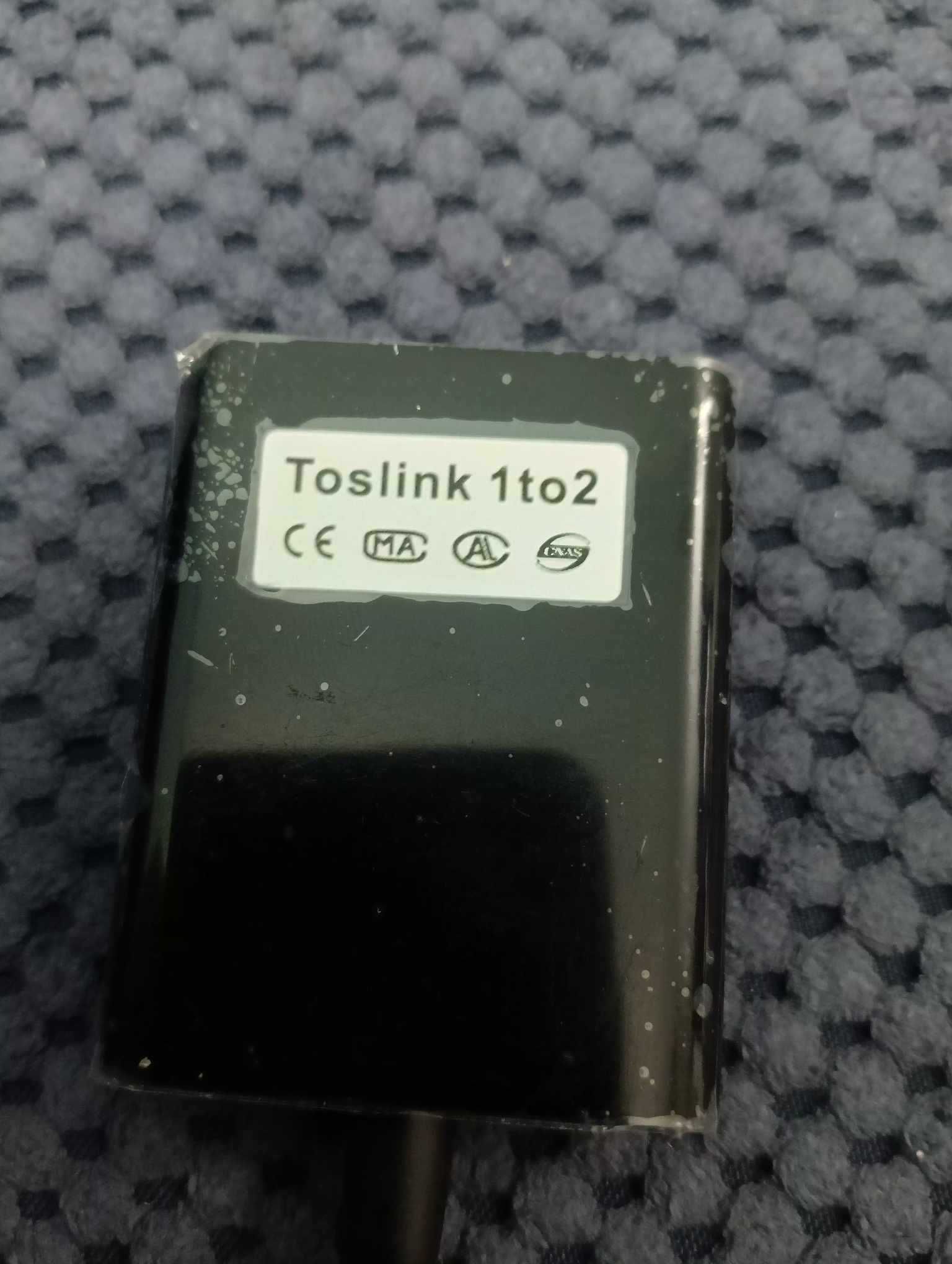 Toslink Splitter Rozdzielacz 1x2 Kabel Optyczny