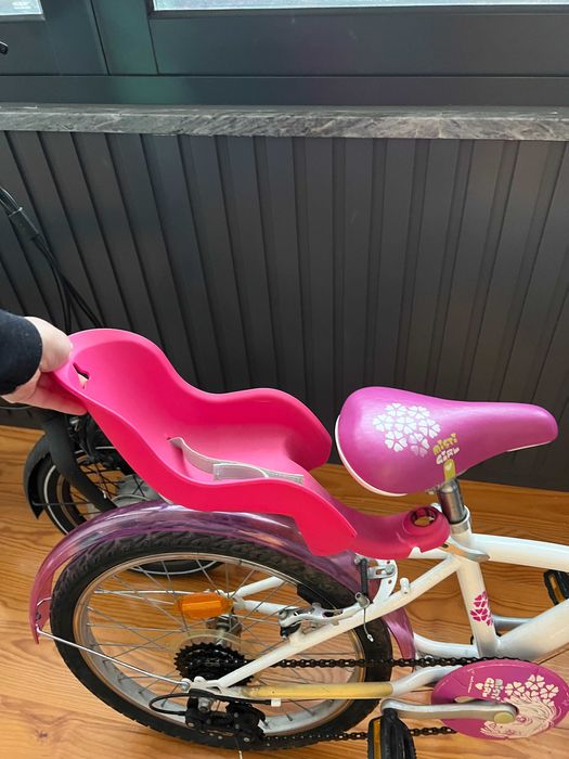 suporte boneca bicicleta - rosa