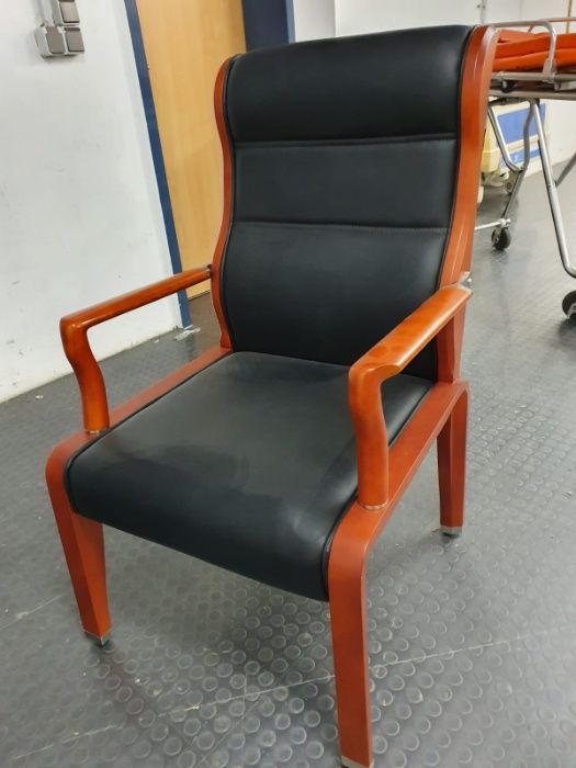 Fotel krzesło 18 szt. drewno eco skóra