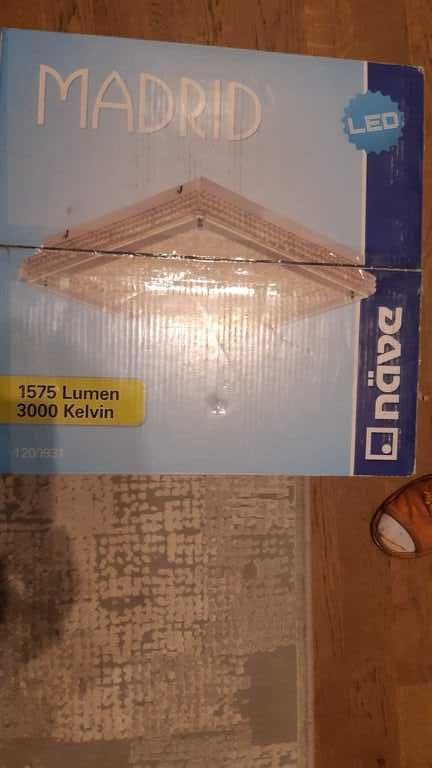 Plafon CRISTAL 40 cm srebrny LED NAVE nowy