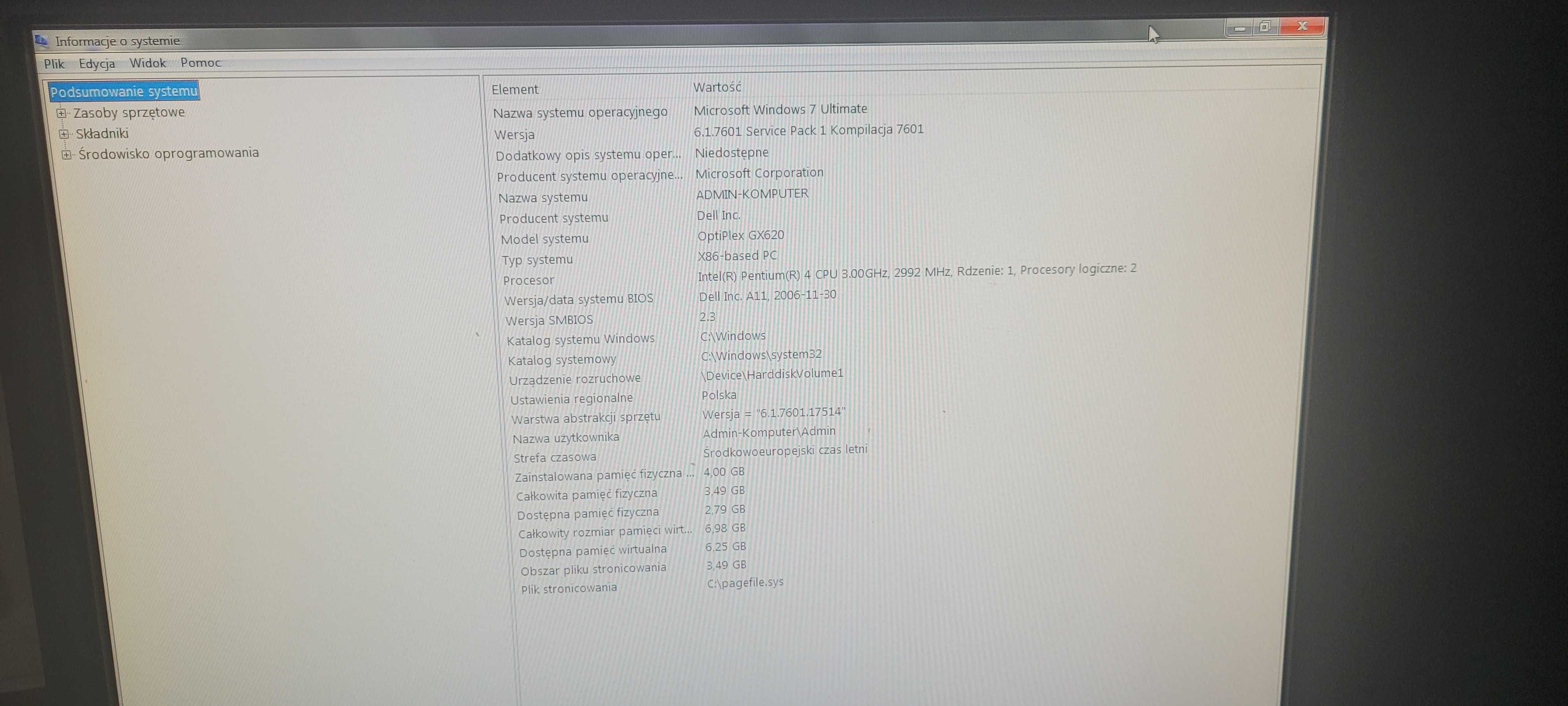 Wyprzedaż domowa - Komputer biurowy Dell z monitorem