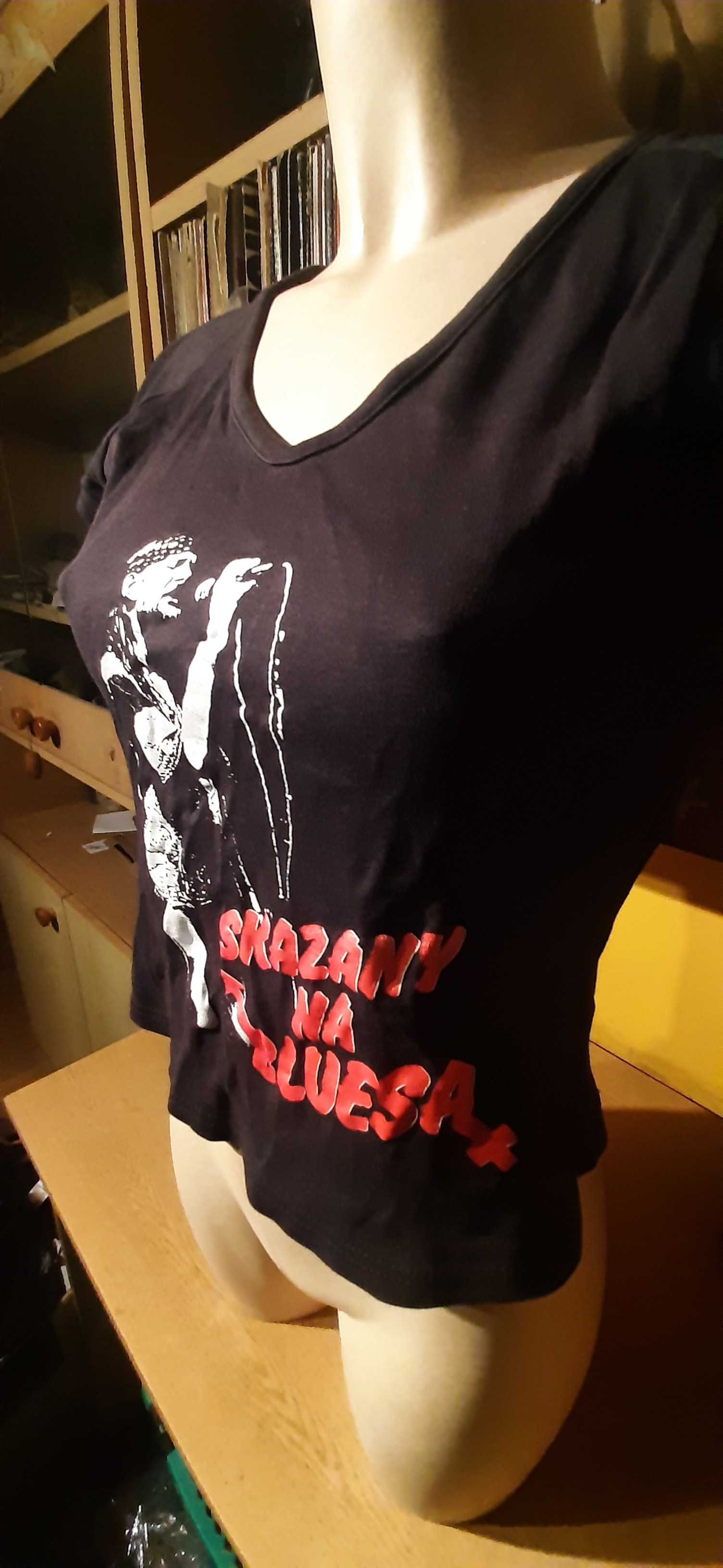 T shirt, koszulka damska skazany na bluesa rozmiar S