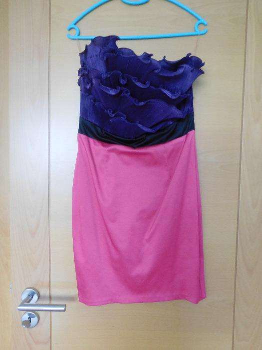 Vestido roxo e rosa como NOVO