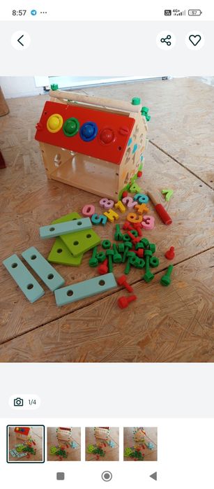 Дерев'яний конструктор будиночок