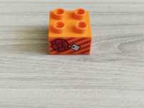 Klocki Lego Duplo 2x2 z obrazkiem - nr 3437 - paczka, prezent
