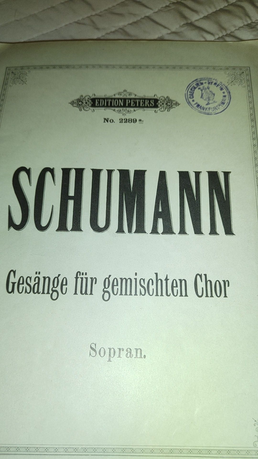 Nuty Schumann,Nagler sopran antyk
