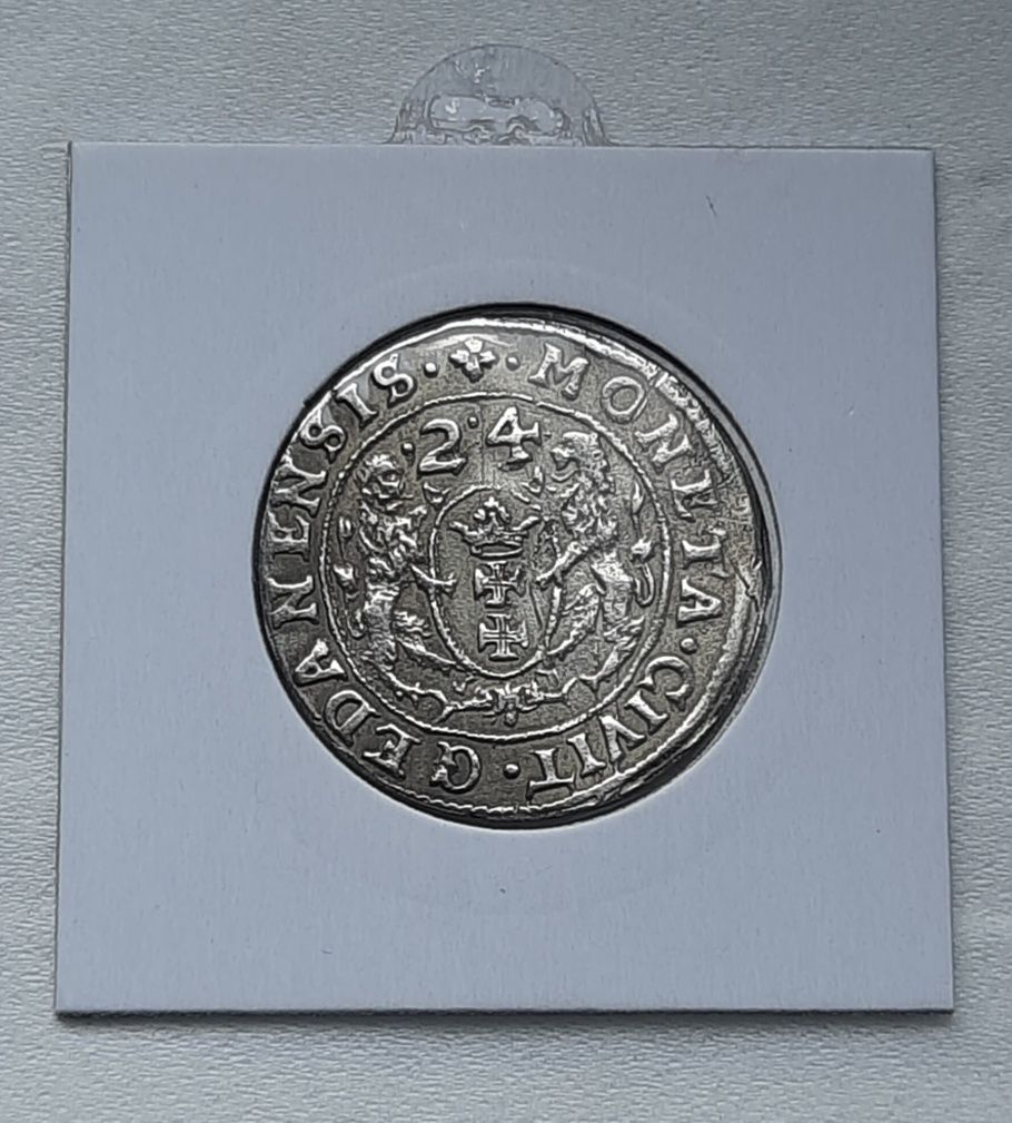 Ort Zygmunt III waza 1624 Gdańsk moneta orginalna srebrna.