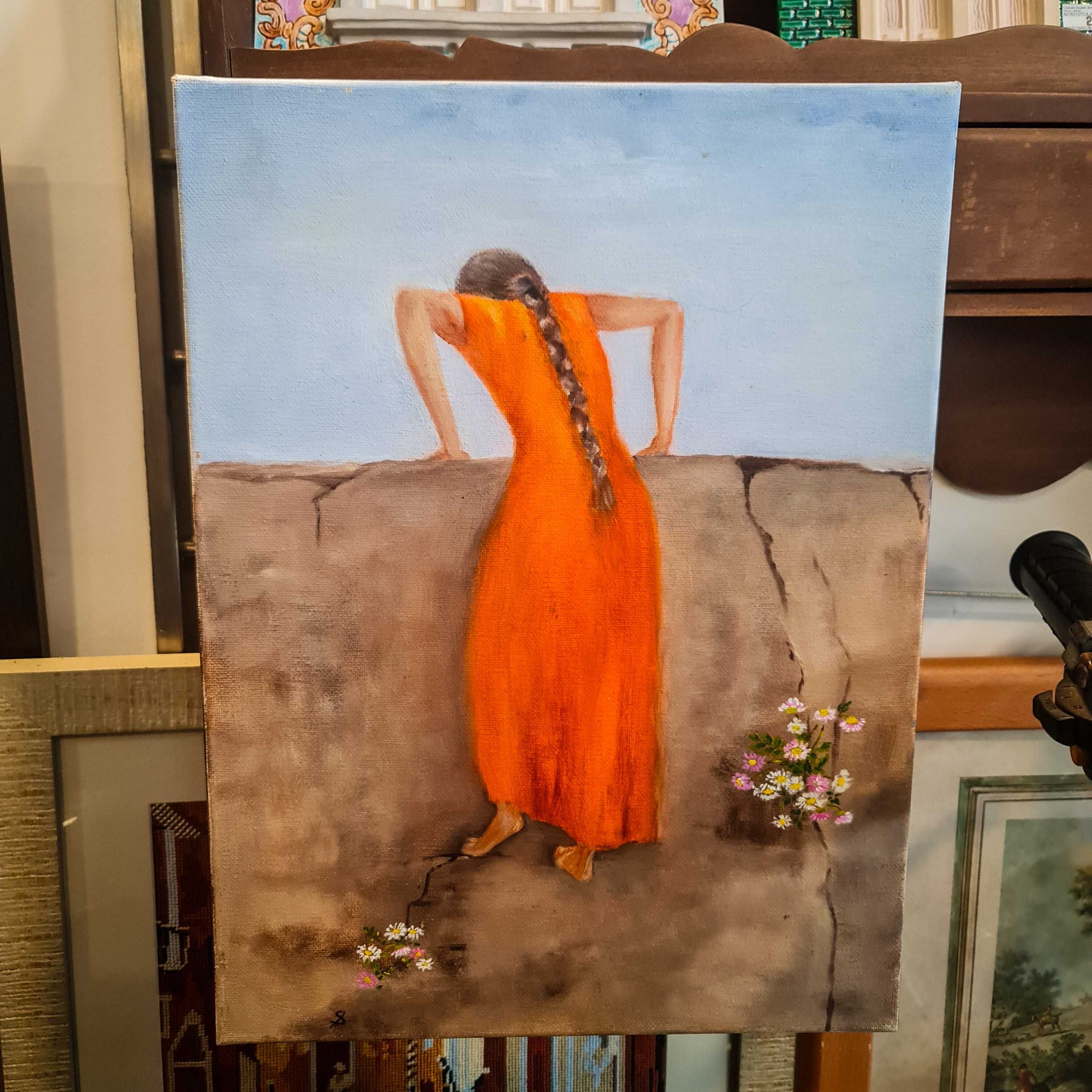 Quadro Óleo Rapariga Curiosa – Sara de Neyman 2020