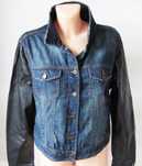 DENIM CO kurtka damska jeans eko skóra L/XL