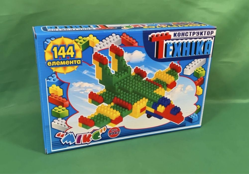 Конструктор Мікс- техніка на 144 елементи | Набір типу Лего | Іграшки