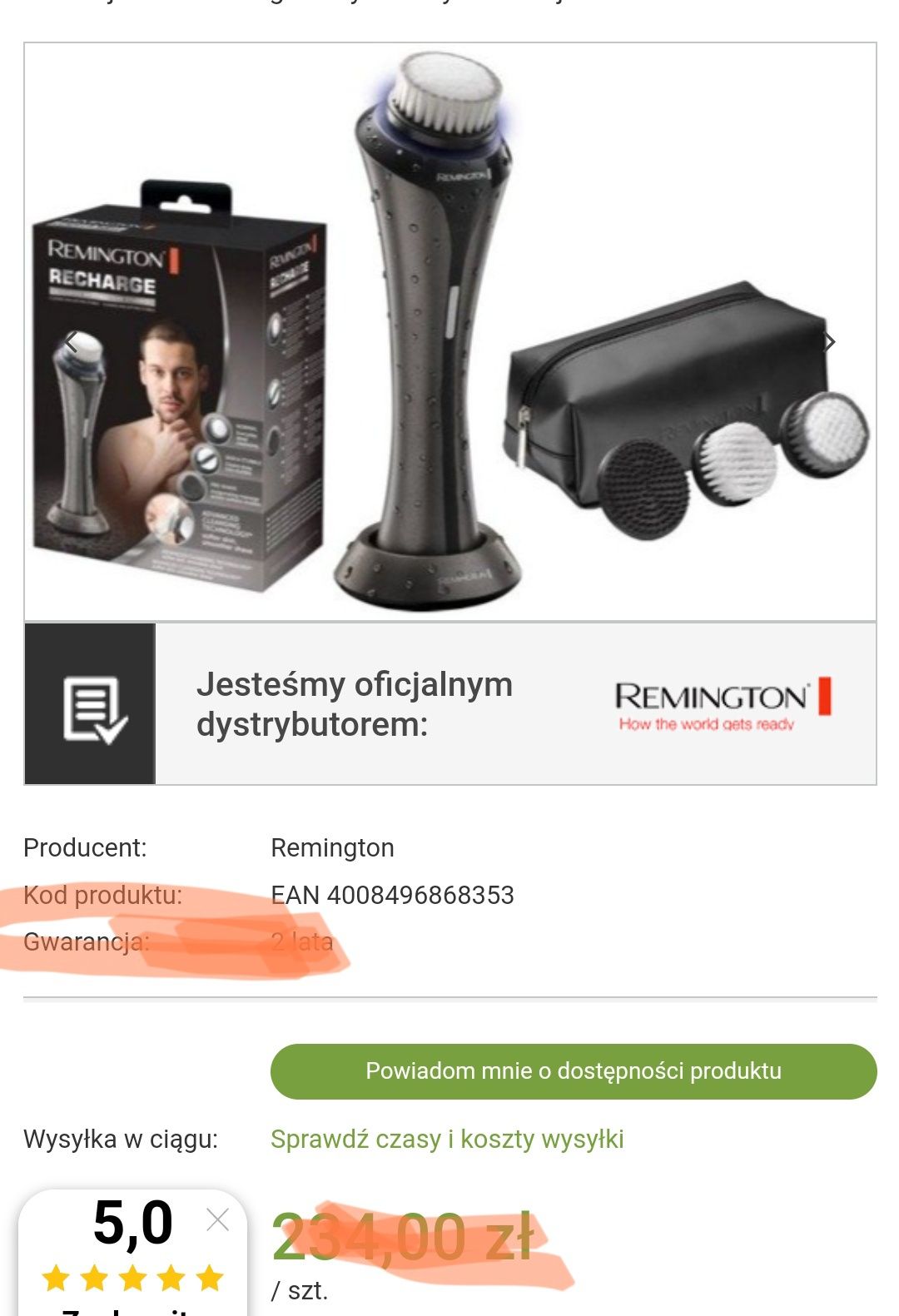 Remington Szczoteczka do twarzy i zarostu dla mężczyzn