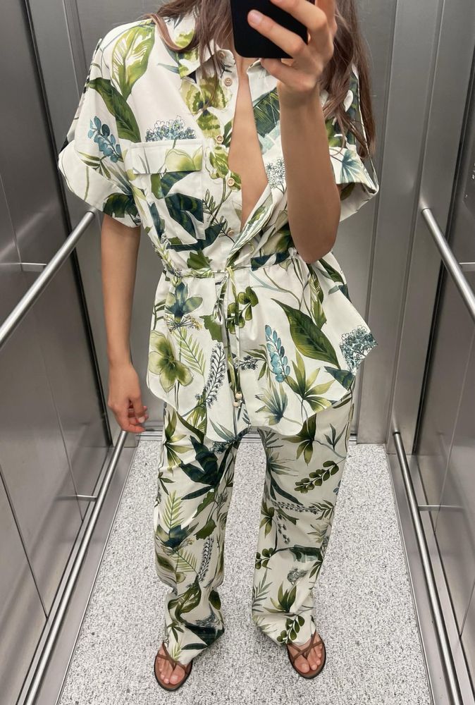 Zara зара костюм штани сорочка кофта топ
