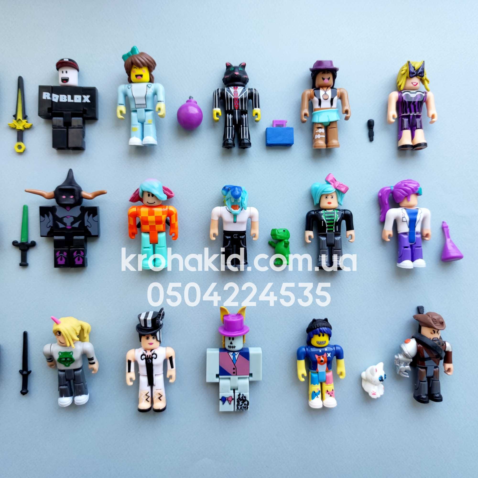 Набір колекційних фігурок Роблокс Roblox 24 чоловічка із аксесуарами