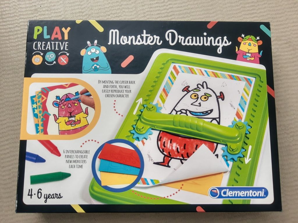 Clementoni Monster Drawings, potworne rysunki, zestaw do rysowania