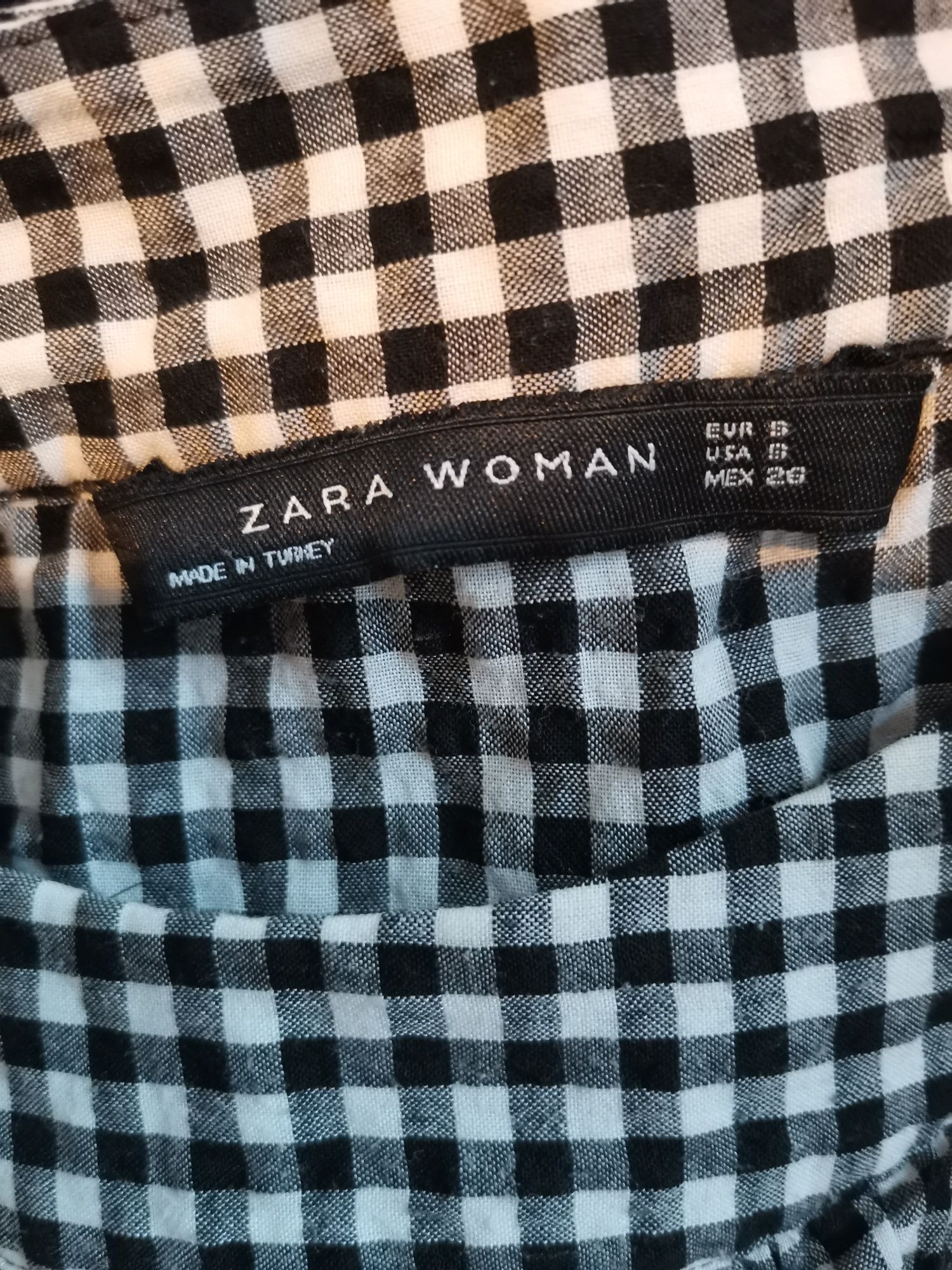 #Zara bluzka damska rozm S owersiz, krata, biuro