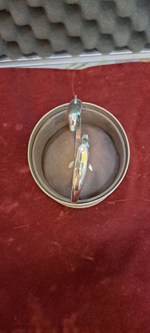Escrava pulseira vintage em prata.