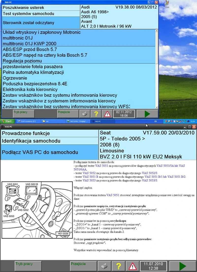 Interfejs diagnostyczny VAS 5054a jak VAG delphi autocom Pełna Wersja