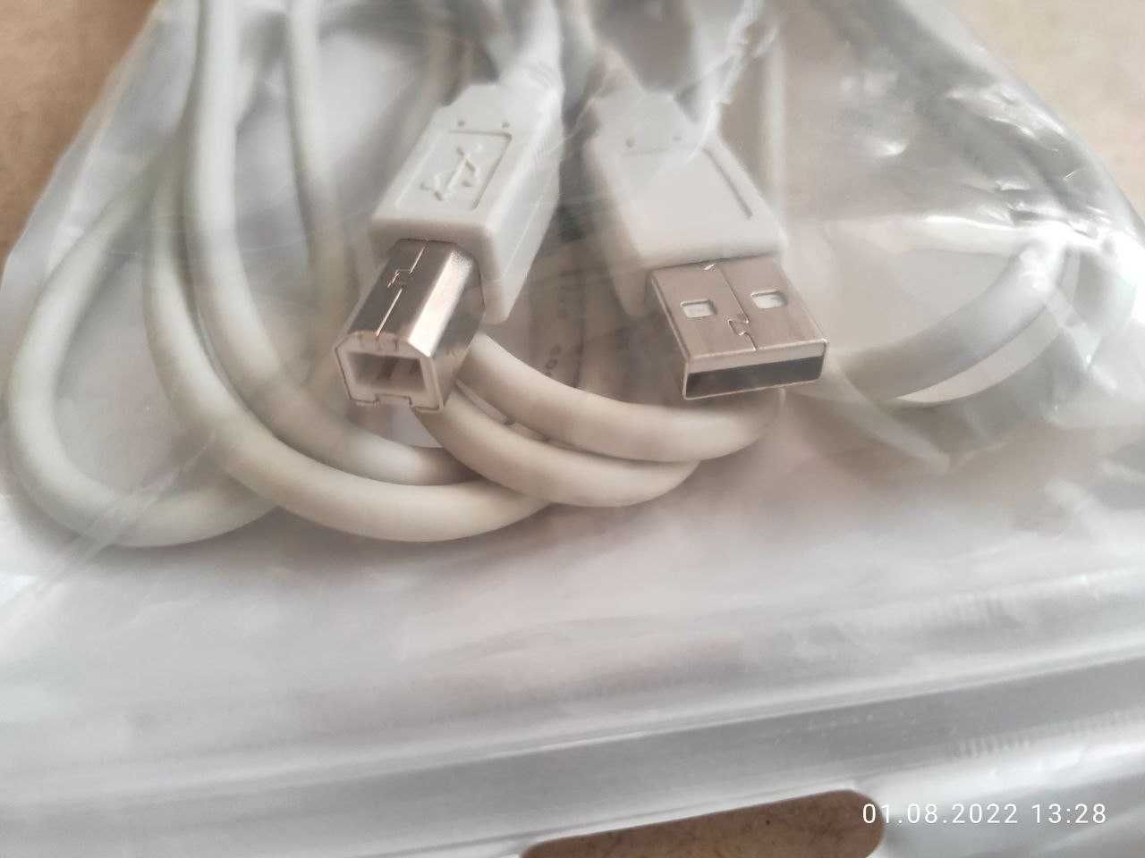 Кабель USB тип А - USB тип В (для принтера, хаба, монітора та іншого)