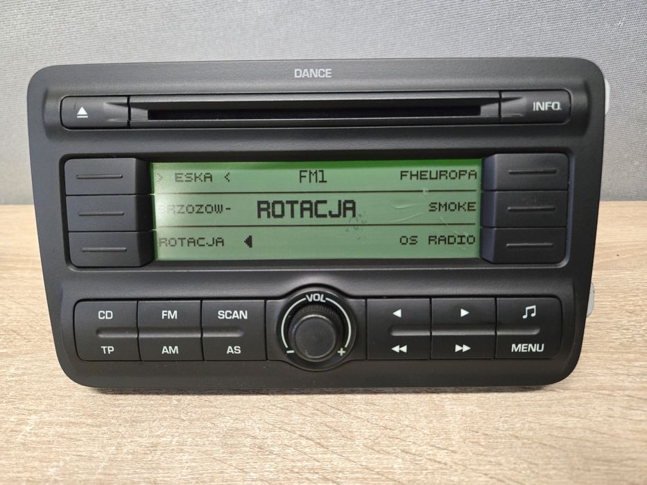 Radio samochodowe Skoda DANCE +kod CD z MP3 AUX Fabia II Roomster Yeti