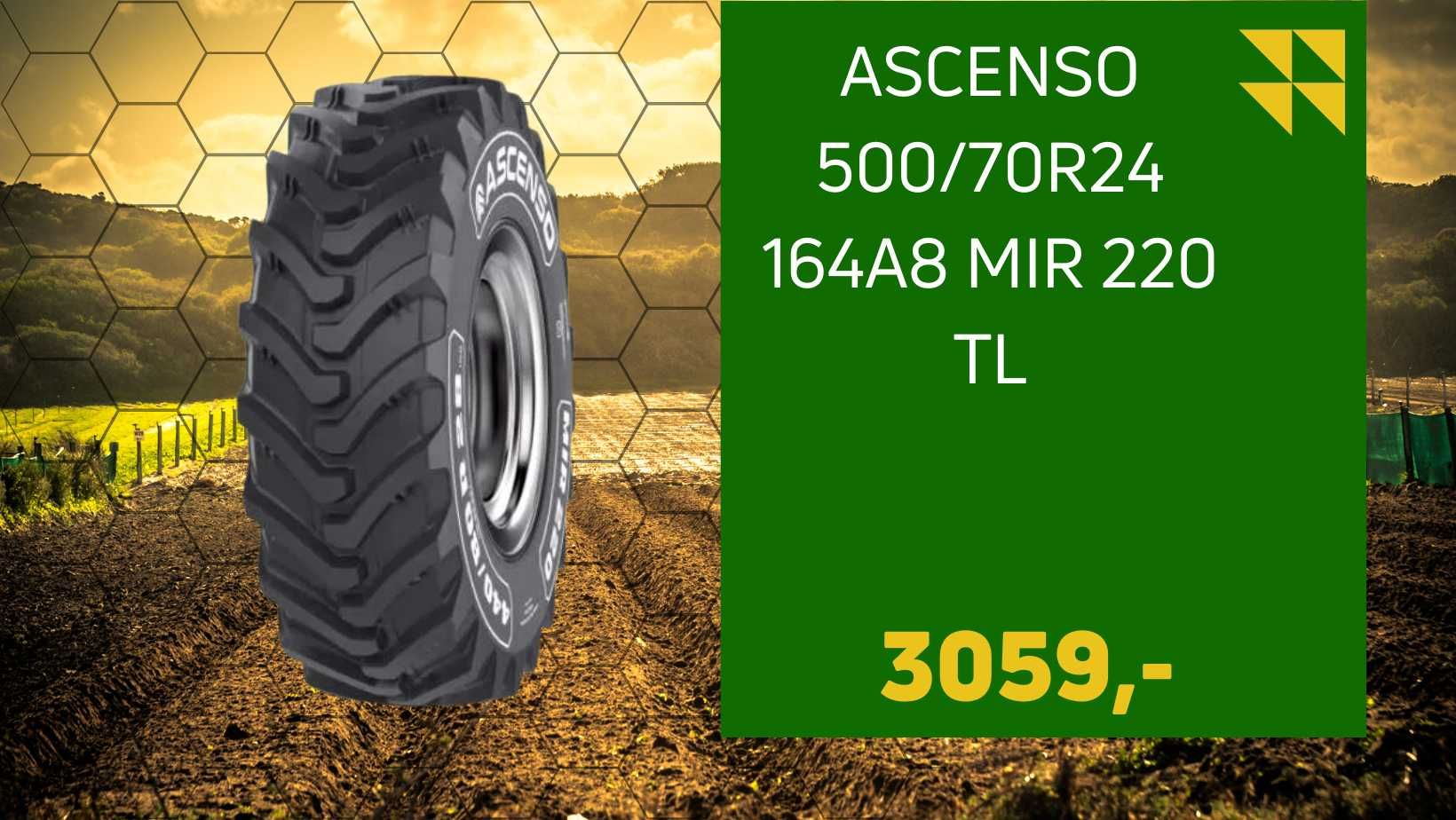 NOWE OPONY ASCENSO 500/70R24 164A8 MIR 220 TL opona Ascenso