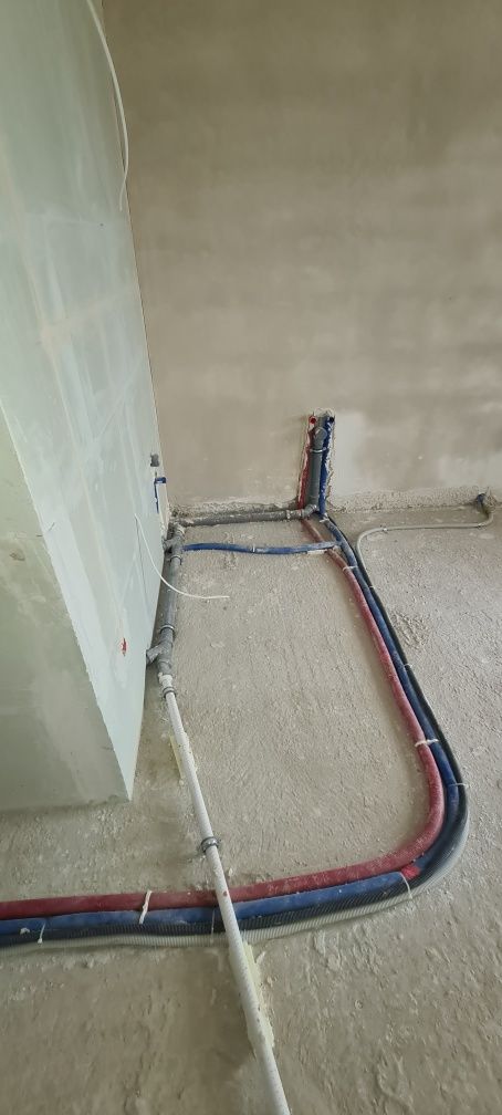 Frezowanie pod Ogrzewanie podłogowe. Montaż instalacji Wod-kan I C.O