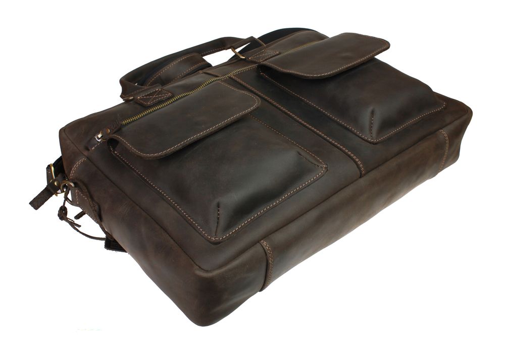 Сумка для документів велика шкіряна А4 SULLIVAN smg31-2(60) коричнева