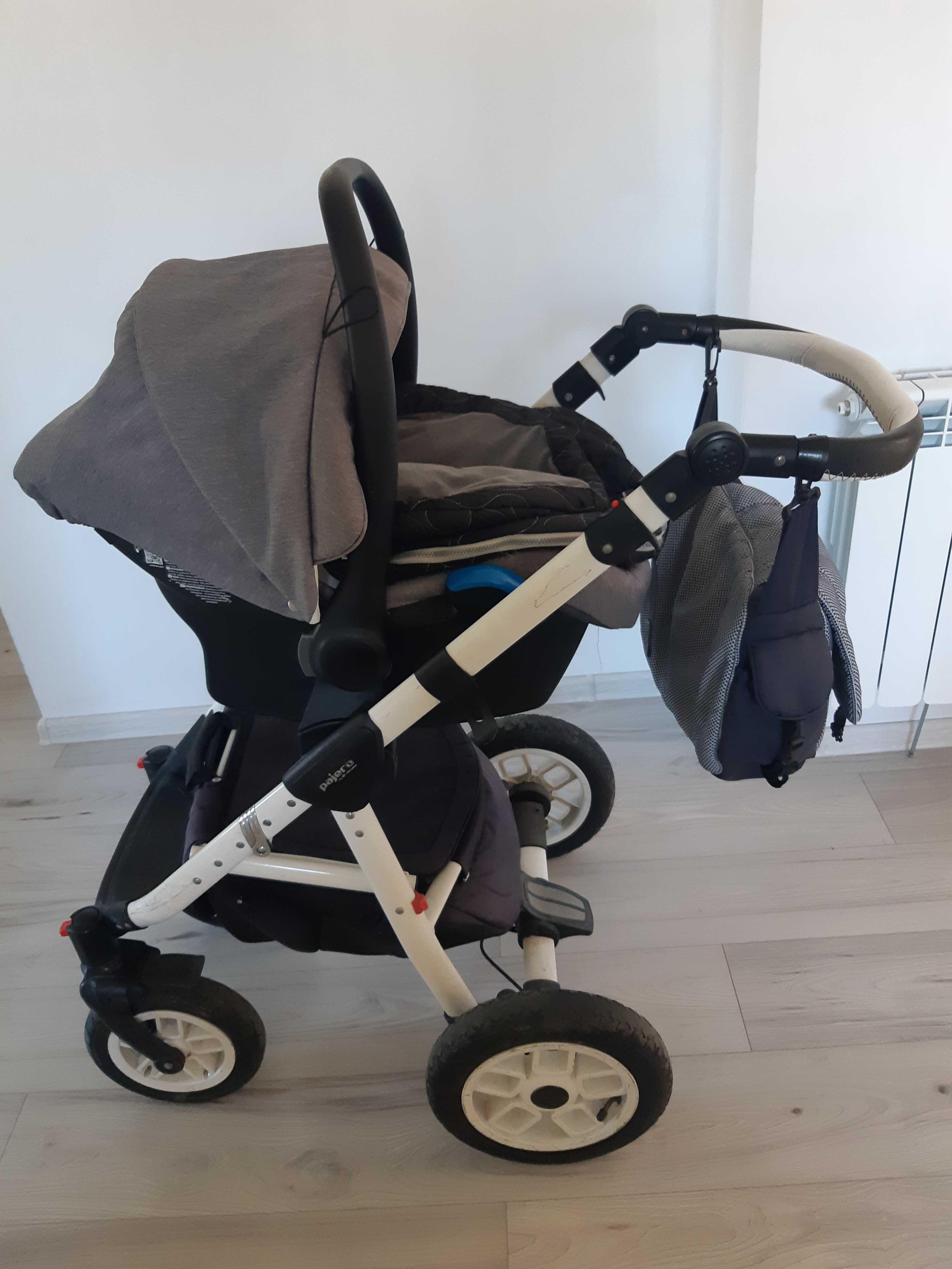 Wózek 3w1 baza isofix adamex pajero używany