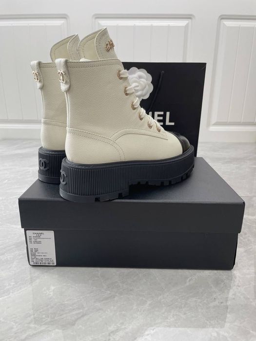 Skórzane Botki Chanel ! Premium jakość! Cały komplet 36-41