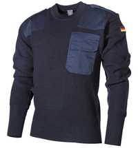 sweter wojskowy bw niebieski 56