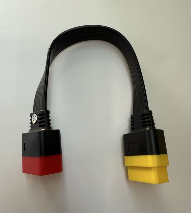 Удлинитель переходник OBD2 кабель 36 см (16 pin, папа - мама)