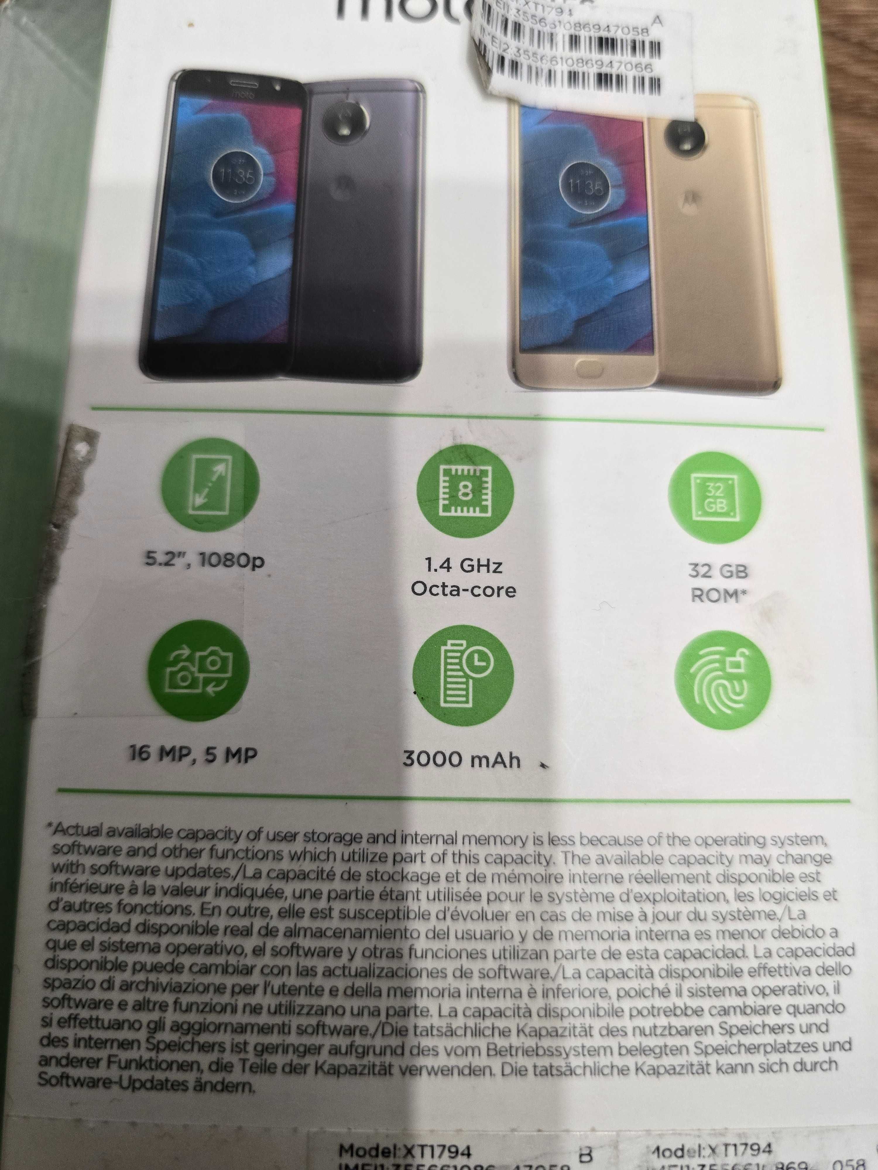 Motorola Lenovo g5s kolor lunar grey