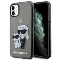 Nakładka Karl Lagerfeld do iPhone XR, Czarna, PC, Gliter