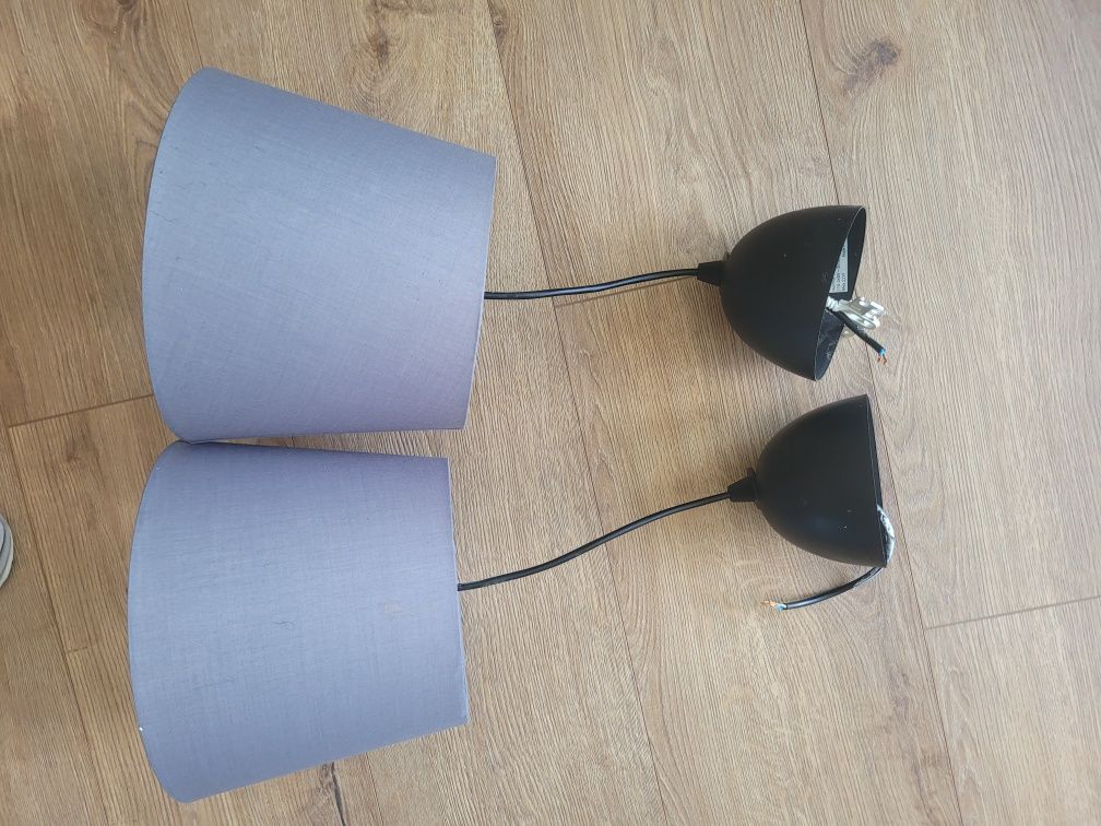 Lampy sufitowe materiałowe szare