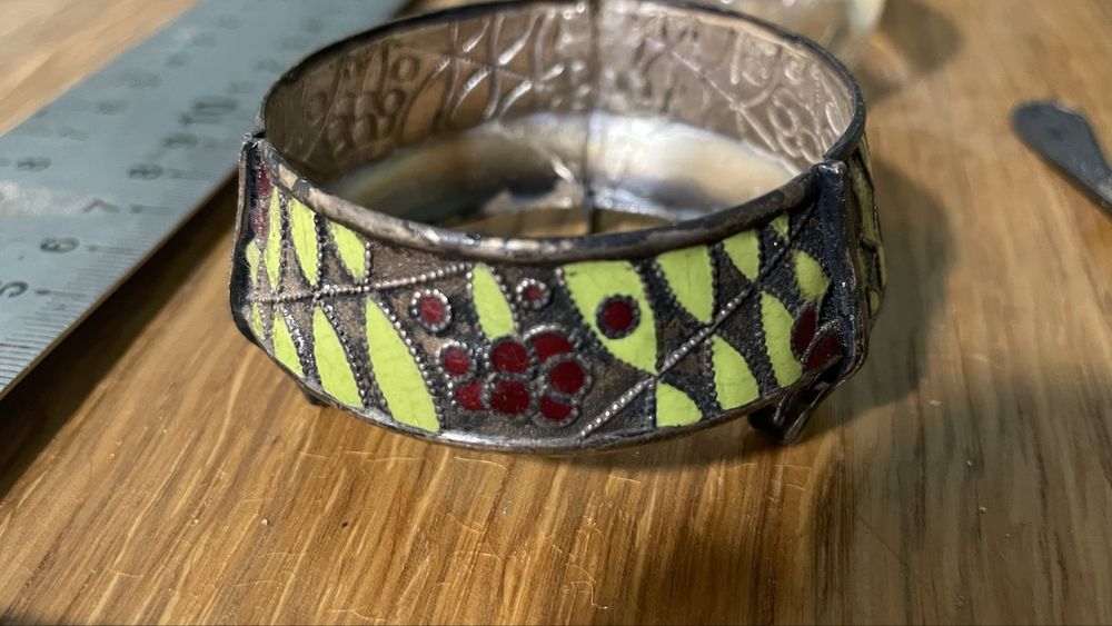 Солонка з ложечкою-горячі емалі (1юммет)