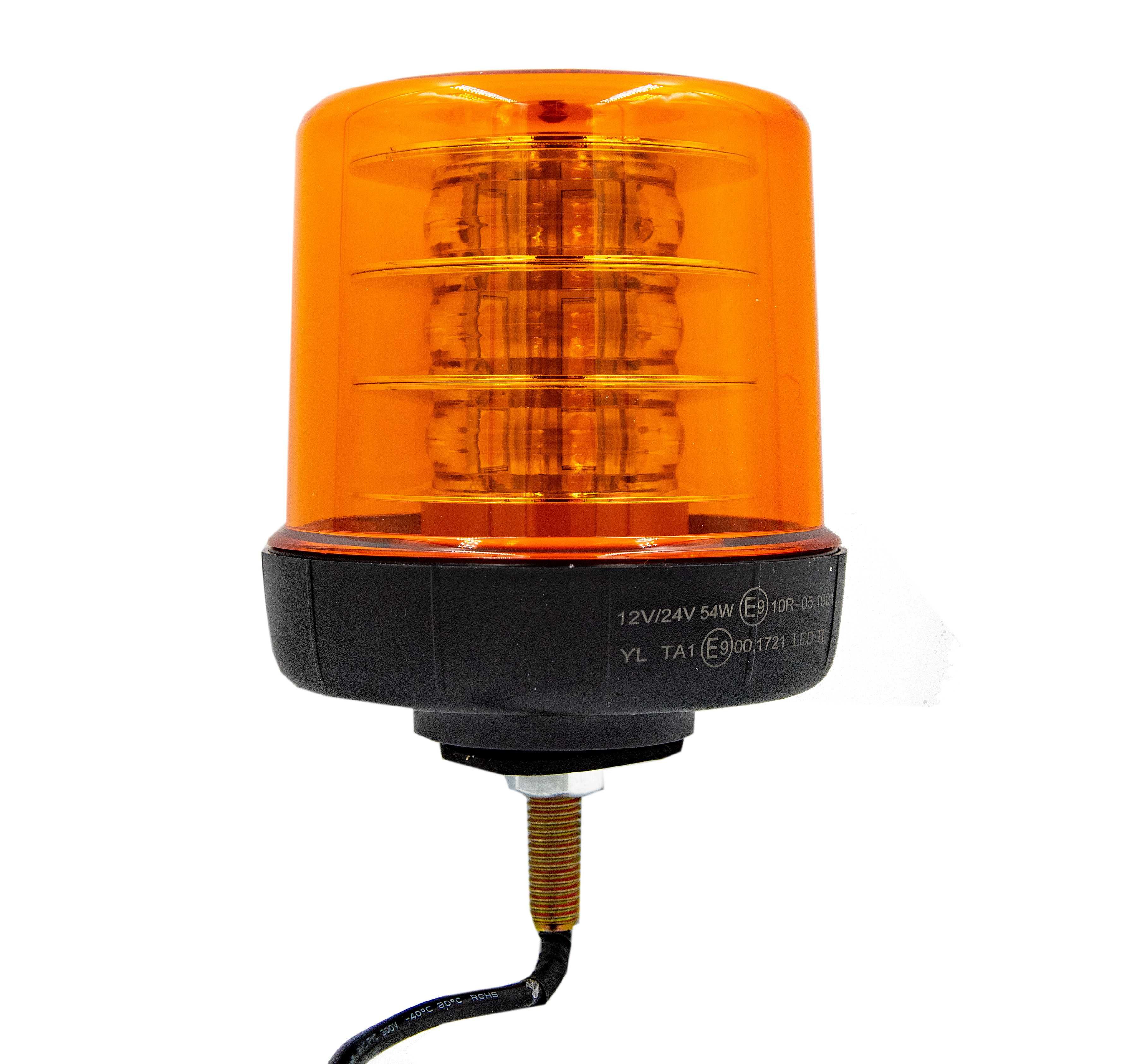 Lampa ostrzegawcza błyskowa LED diodowa pomarańczowa kogut na śrubę