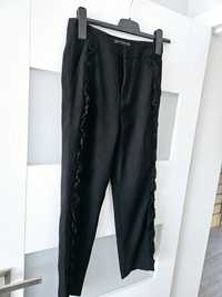 Modne czarne spodnie Zara xs proste spodnie xs
