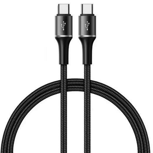 Kabel A7506 szybkie ładowanie USB typ C - USB typ C 1 m czarny