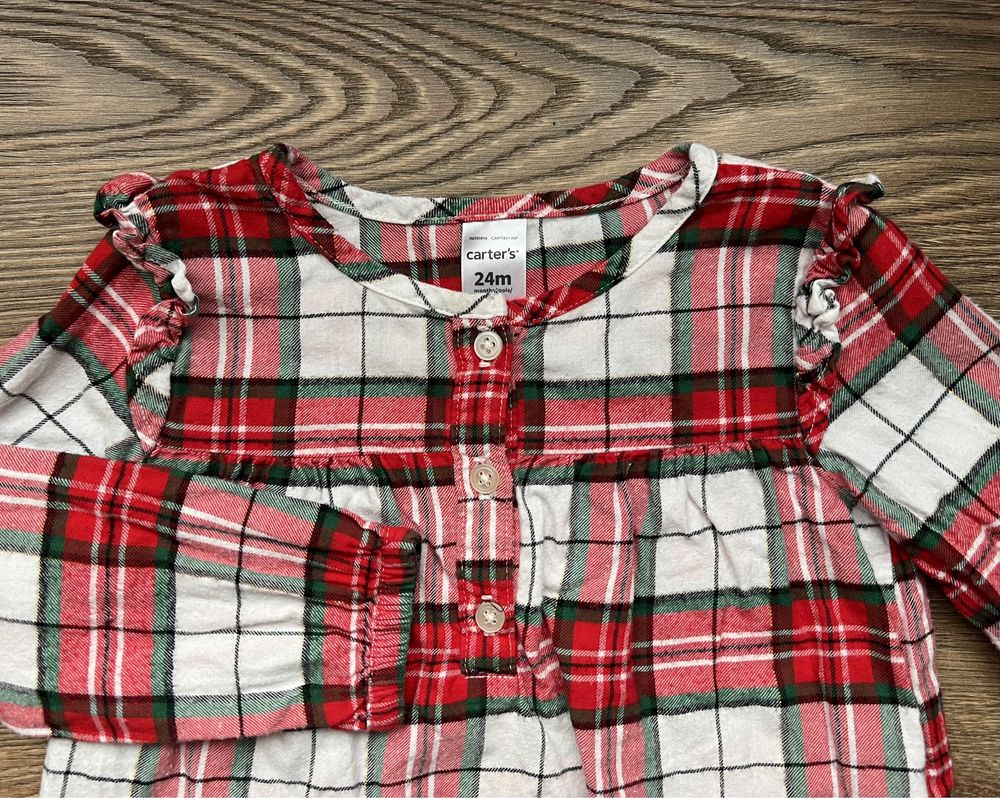 Фланелева сорочка та лосіни Carter’s 24m, р 80-86 костюмчик для дівч