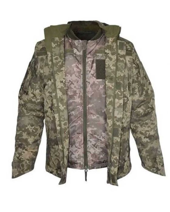 Куртка 2в1 КВВЗ + УКВВЗ ЗСУ з липучками під шеврони піксель ,розмір 52