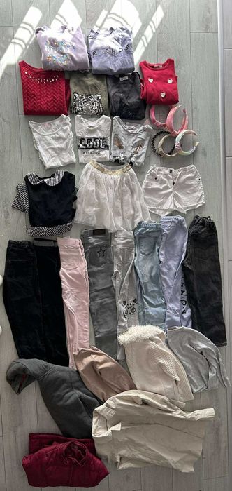 Mega paka ubranek dla dziewczynki 122–140 cm, 31 sztuk