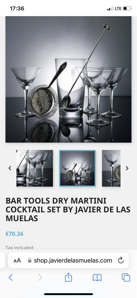 Набор барный для коктейлей мартини BAR TOOLS DRY MARTINI COCKTAIL