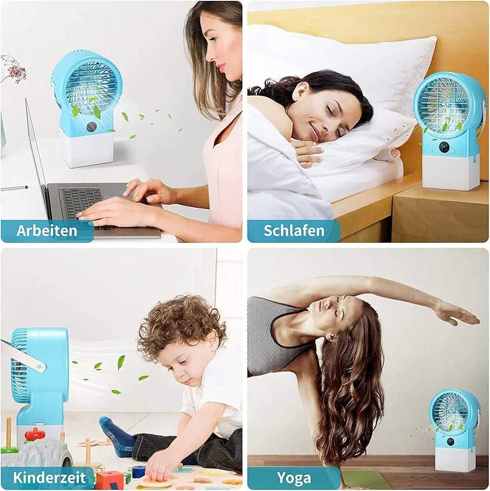 Ventoinha/Fan refrescante com. reservatório de água/gelo 3 velocidades