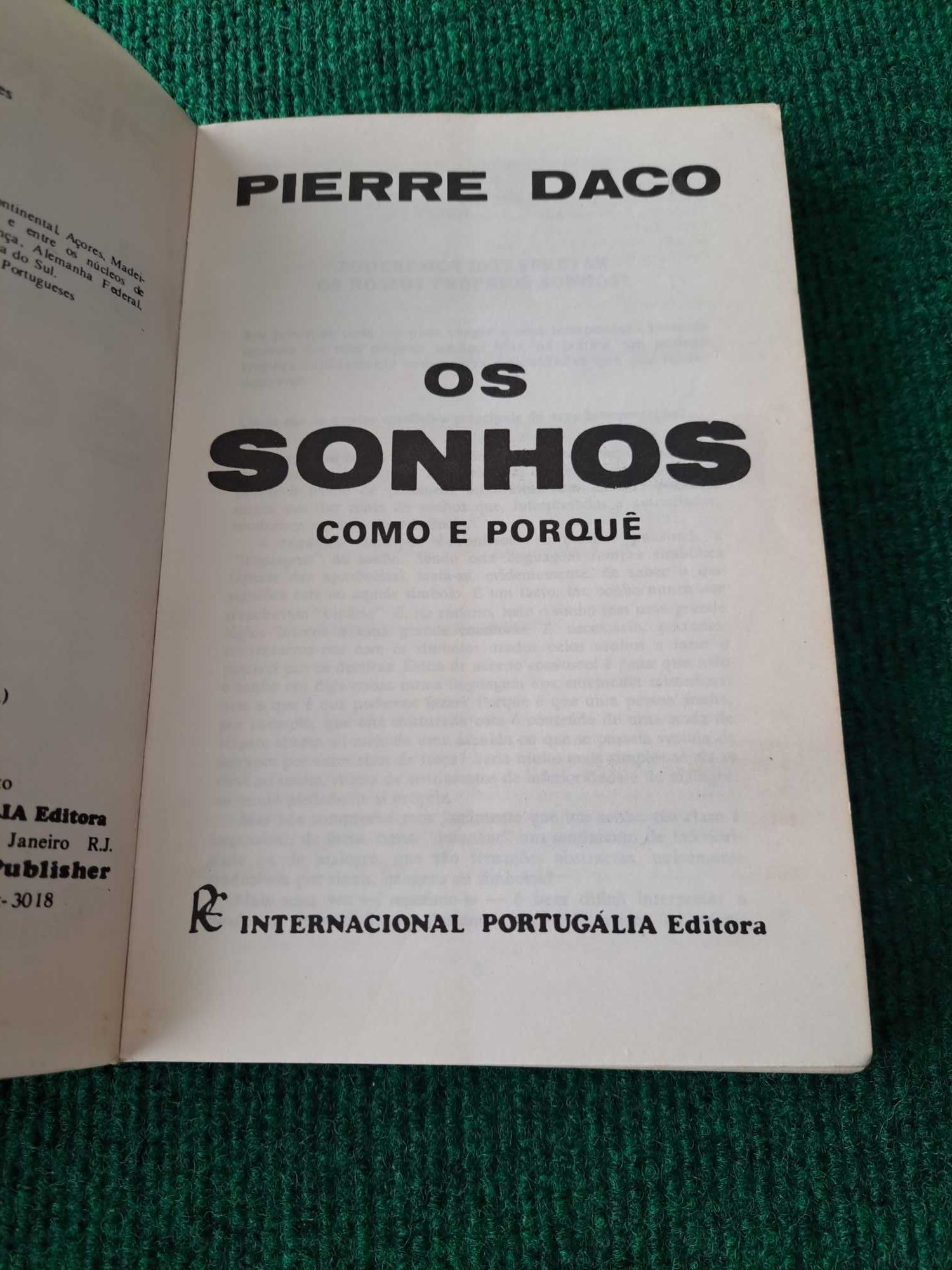 Os Sonhos - Como e Porquê - Pierre Daco