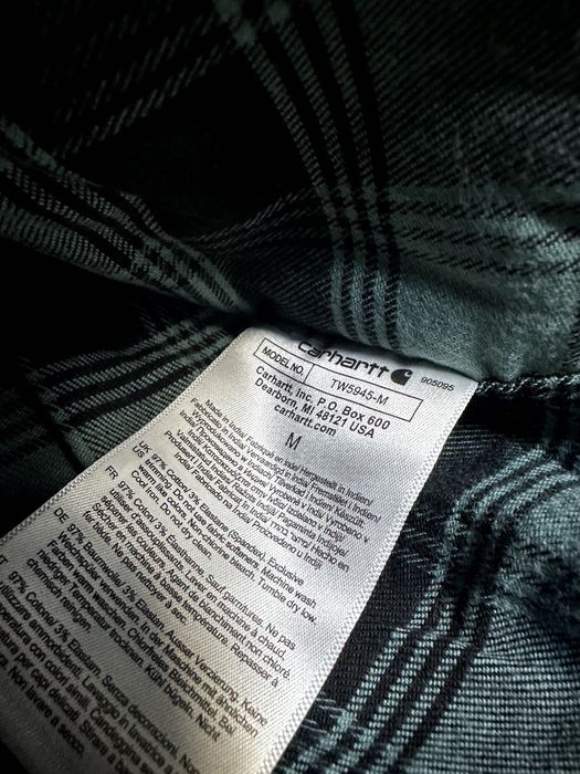 koszula carhartt flanelowa krata oryginalna klasyczna pocket M