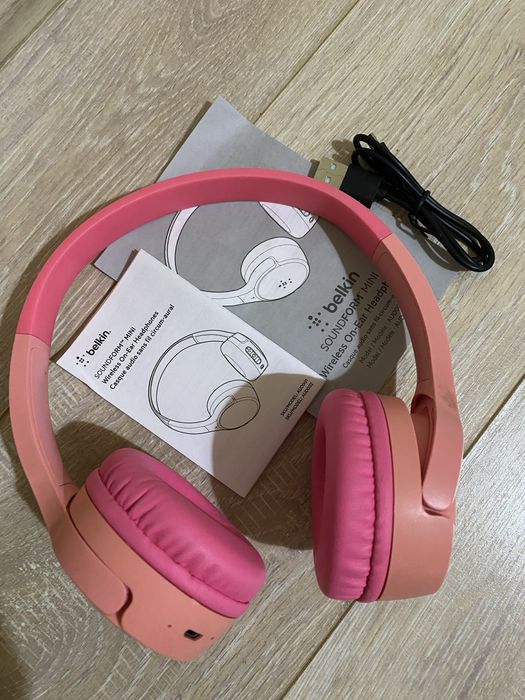 belkin soundform mini wireless pink рожеві навушники