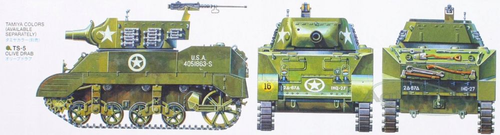 Model do sklejania czołg M8 Howitzer Motor Carriage 1:35 TAMIYA 35312