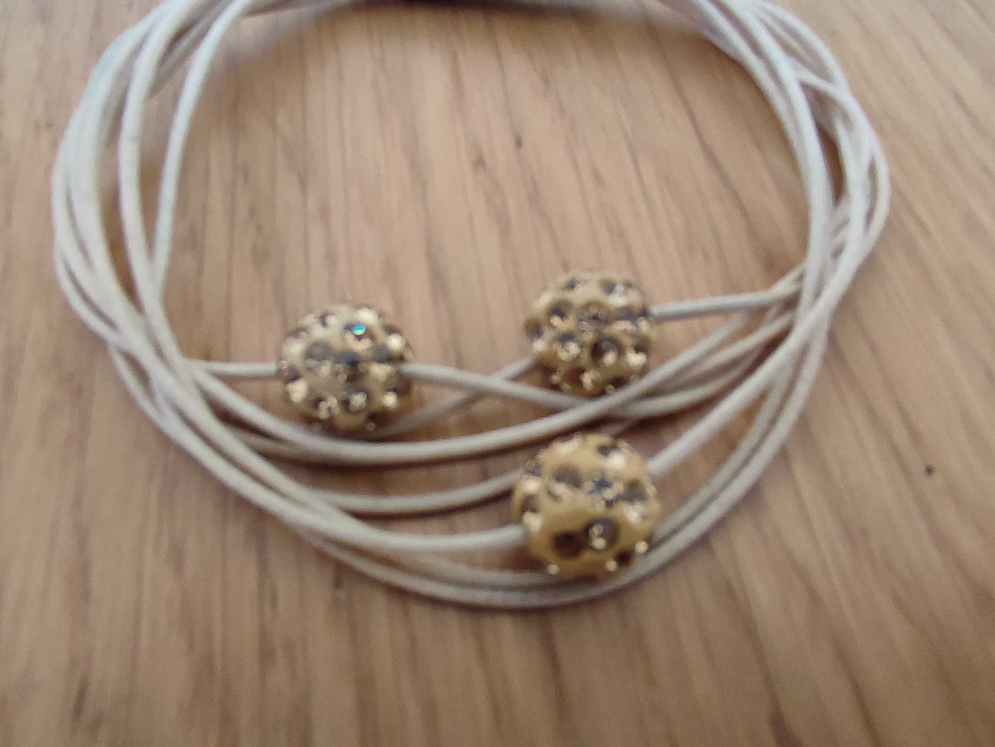 Pulseira salmão e dourado