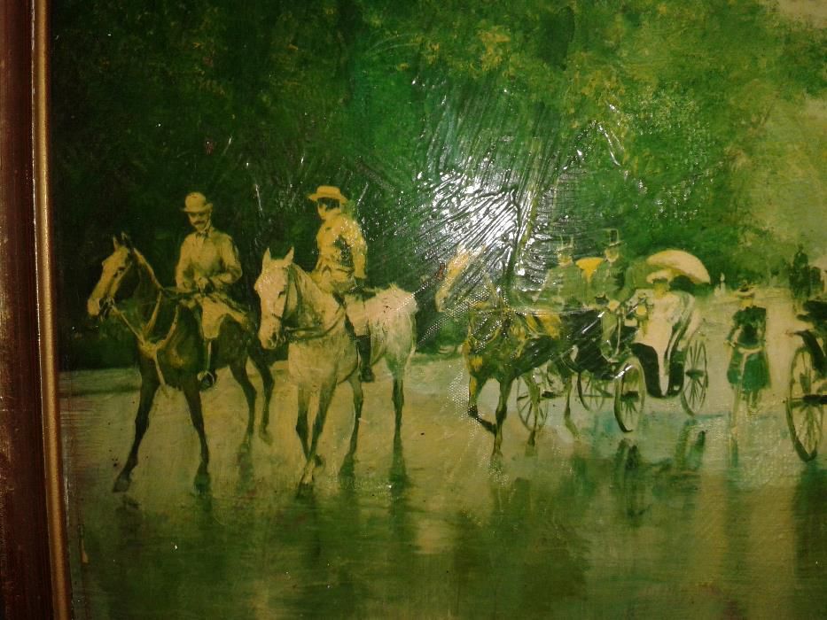 Quadro de Pintura, Motivo Sociedade dos Anos 20, Antigo