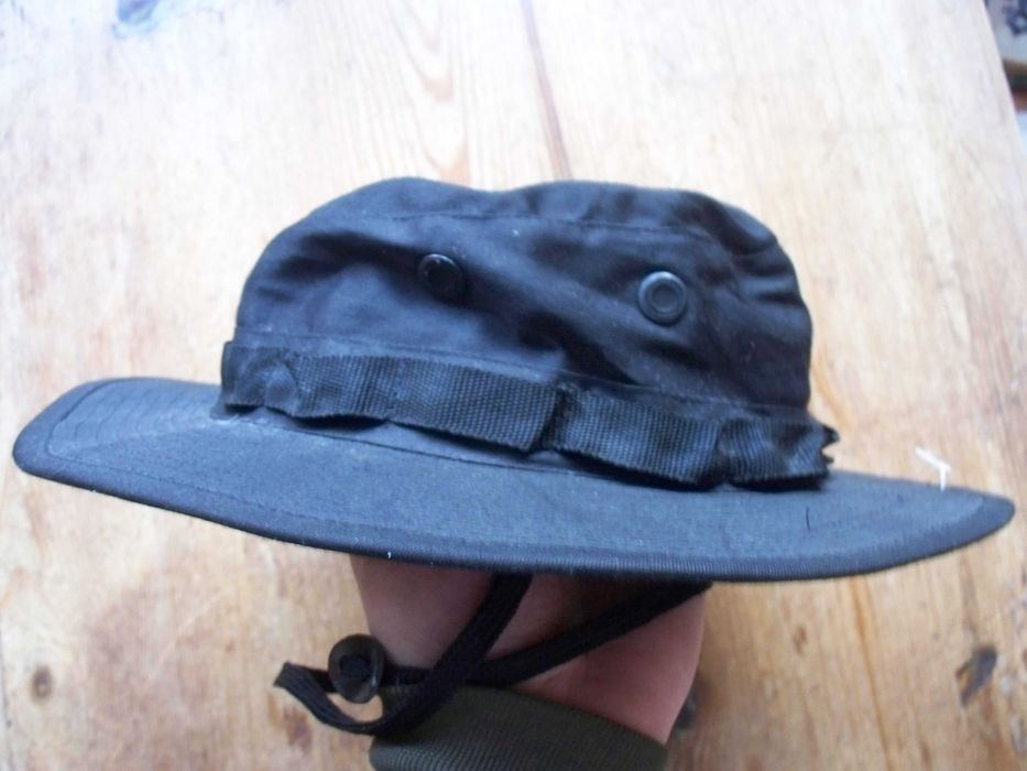 Kapelusz wojskowy US Gi Boonie Hat ze sznurkiem Czarny - nowy L 58-59