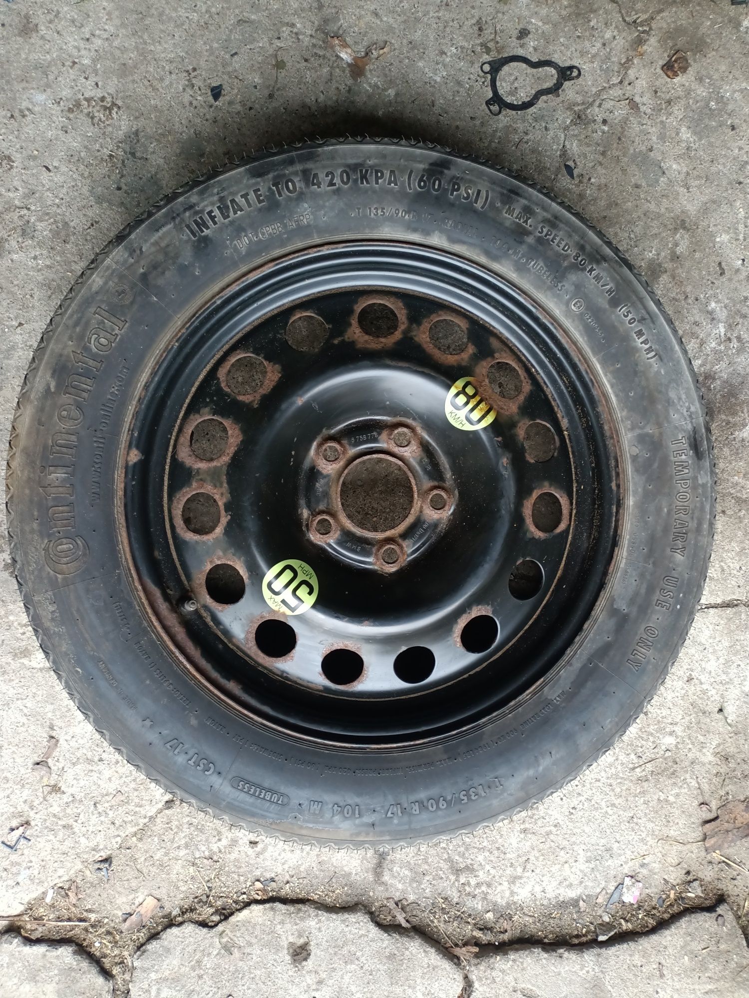 Koło dojazdowe BMW x3 e83 zapasowe r17 135/90